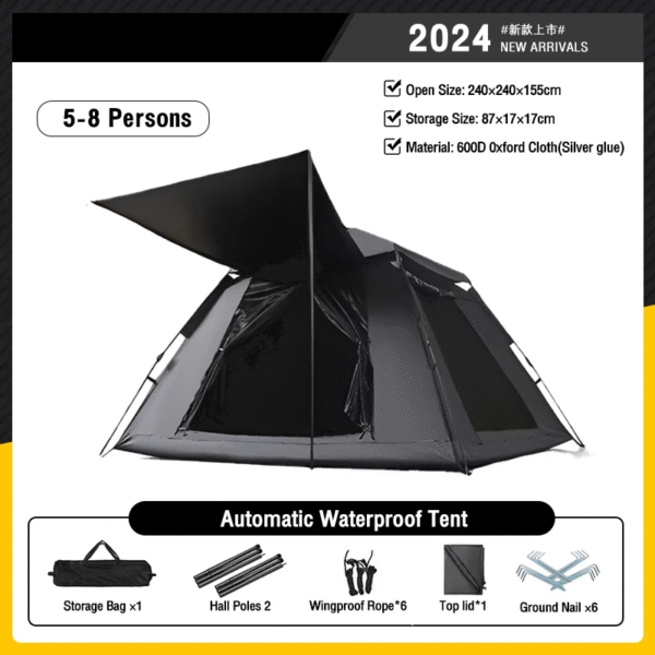 my-11134207-7rash-m31k4mkv63w5b1-1.png Automatic Tent 5-8 People 2 Doors with canopy