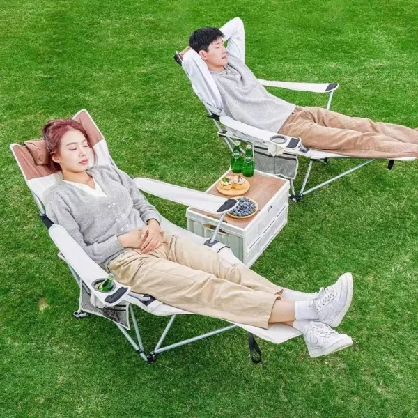 Portable Folding Recliner Lazy Chair Camping Chair