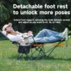 Portable Folding Recliner Lazy Chair Camping Chair