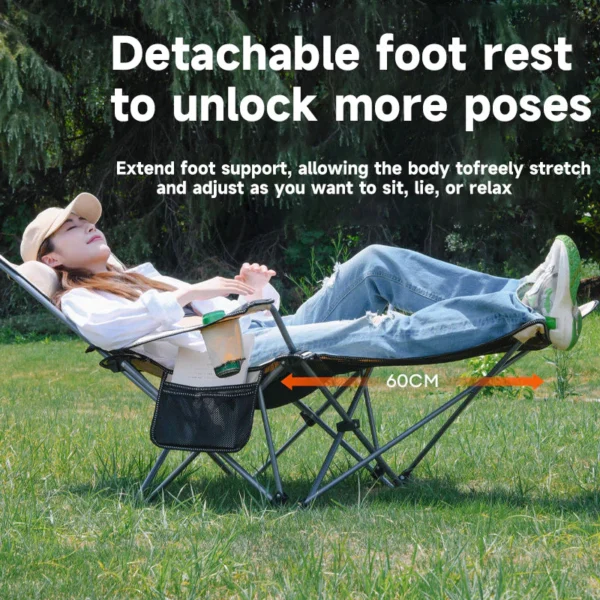 Portable Folding Recliner Lazy Chair Camping Chair